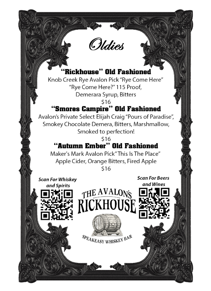 Avalon Ale House Rickhouse Speakeasy Speak Easy Whiskey Bar Hanover PA 17331 Florida Inspired Bar and Restaurant Nightlife Live Music