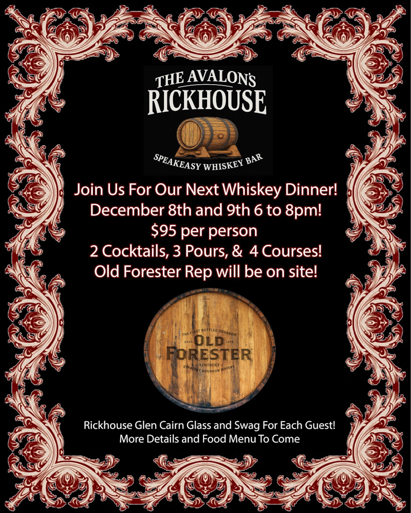 Avalon Ale House Rickhouse Speakeasy Speak Easy Whiskey Bar Hanover PA 17331 Florida Inspired Bar and Restaurant Nightlife Live Music